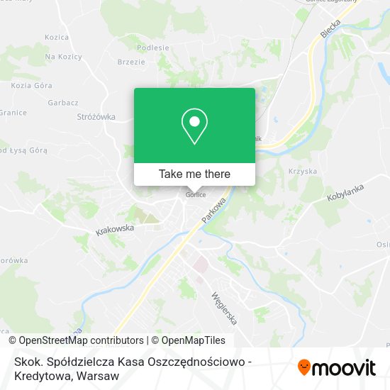 Skok. Spółdzielcza Kasa Oszczędnościowo - Kredytowa map