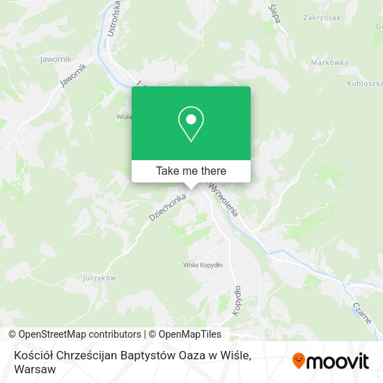 Kościół Chrześcijan Baptystów Oaza w Wiśle map