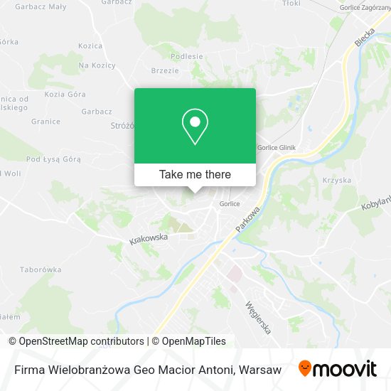 Firma Wielobranżowa Geo Macior Antoni map