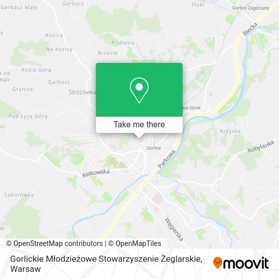 Карта Gorlickie Młodzieżowe Stowarzyszenie Żeglarskie