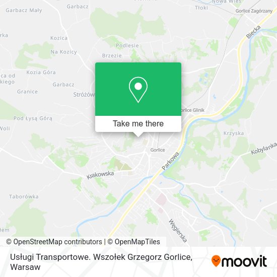 Usługi Transportowe. Wszołek Grzegorz Gorlice map