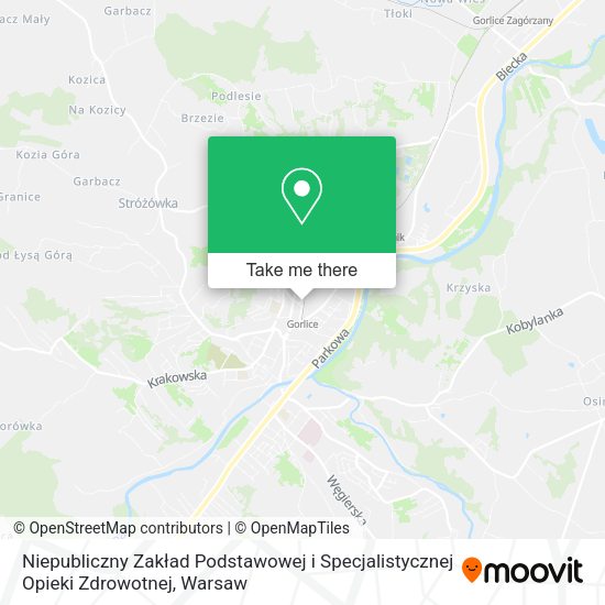 Niepubliczny Zakład Podstawowej i Specjalistycznej Opieki Zdrowotnej map