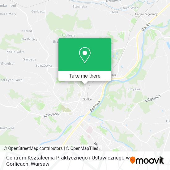 Centrum Kształcenia Praktycznego i Ustawicznego w Gorlicach map