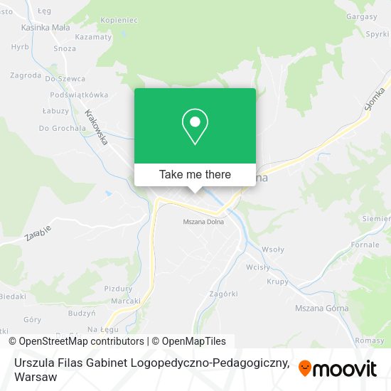 Urszula Filas Gabinet Logopedyczno-Pedagogiczny map