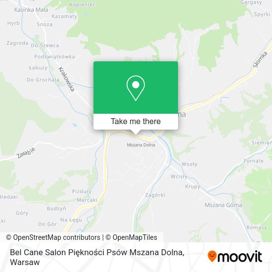 Bel Cane Salon Piękności Psów Mszana Dolna map