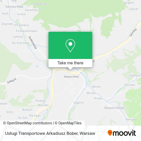 Usługi Transportowe Arkadiusz Bober map