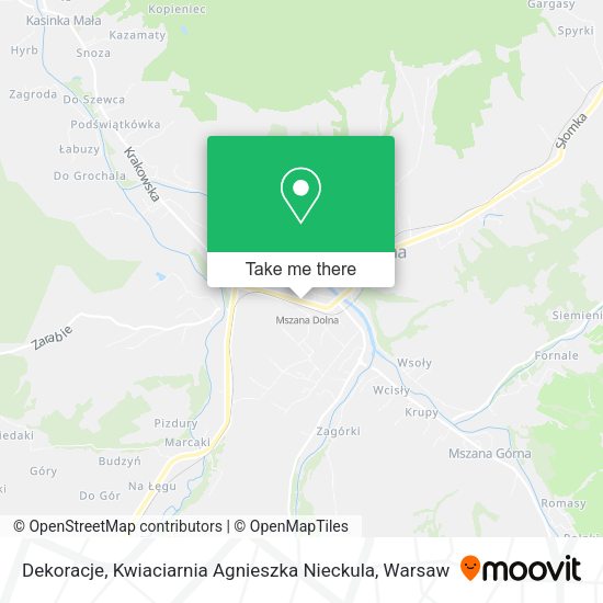 Dekoracje, Kwiaciarnia Agnieszka Nieckula map