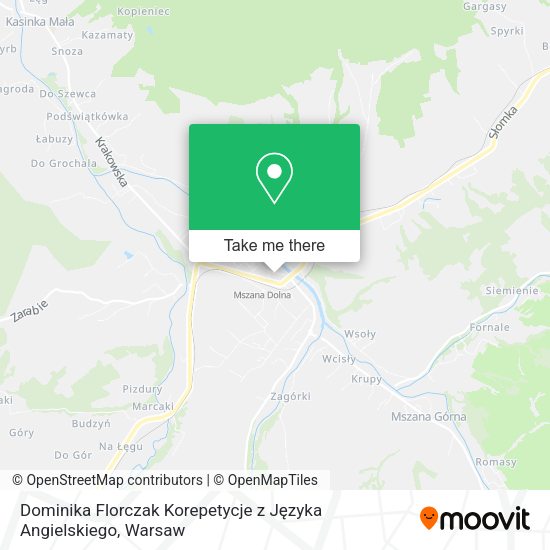 Dominika Florczak Korepetycje z Języka Angielskiego map