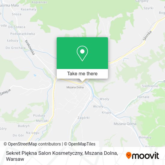 Sekret Piękna Salon Kosmetyczny, Mszana Dolna map