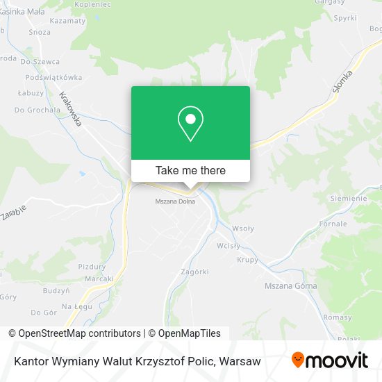 Kantor Wymiany Walut Krzysztof Polic map