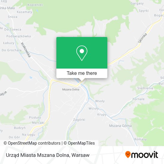 Urząd Miasta Mszana Dolna map