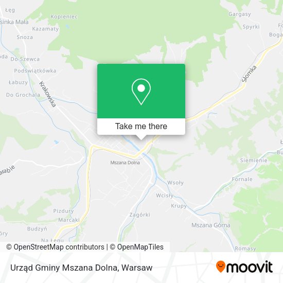 Urząd Gminy Mszana Dolna map