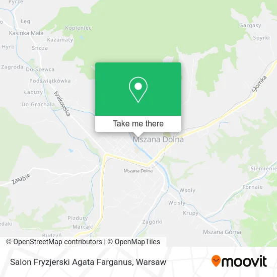 Карта Salon Fryzjerski Agata Farganus