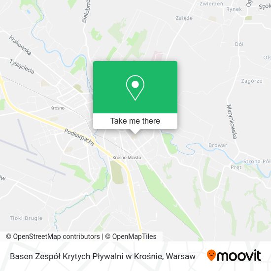 Basen Zespół Krytych Pływalni w Krośnie map