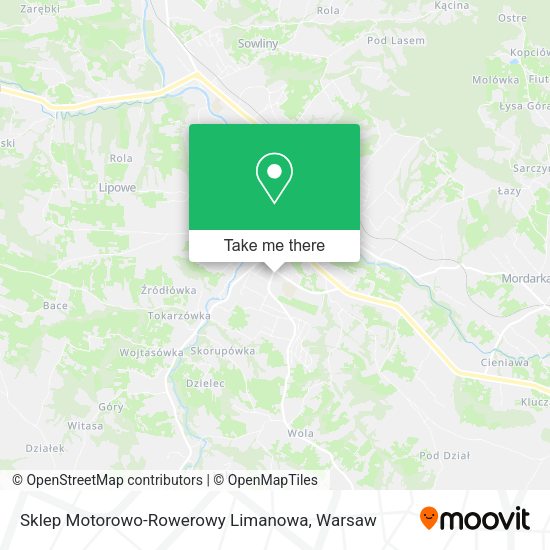 Sklep Motorowo-Rowerowy Limanowa map