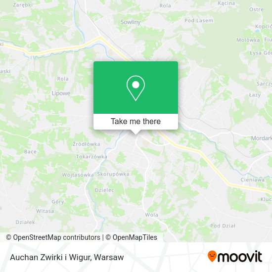 Auchan Zwirki i Wigur map