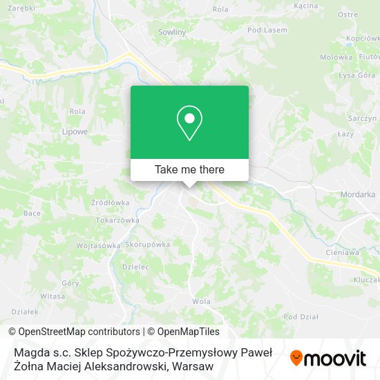 Magda s.c. Sklep Spożywczo-Przemysłowy Paweł Żołna Maciej Aleksandrowski map