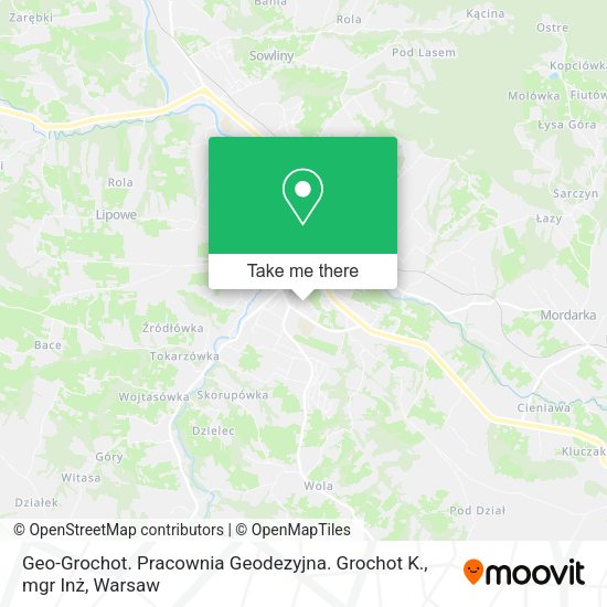 Geo-Grochot. Pracownia Geodezyjna. Grochot K., mgr Inż map