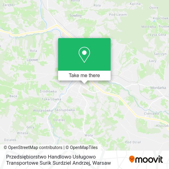 Przedsiębiorstwo Handlowo Usługowo Transportowe Surik Surdziel Andrzej map