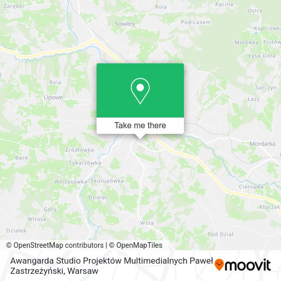 Awangarda Studio Projektów Multimedialnych Paweł Zastrzeżyński map