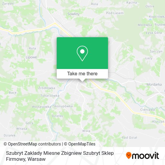 Szubryt Zaklady Miesne Zbigniew Szubryt Sklep Firmowy map