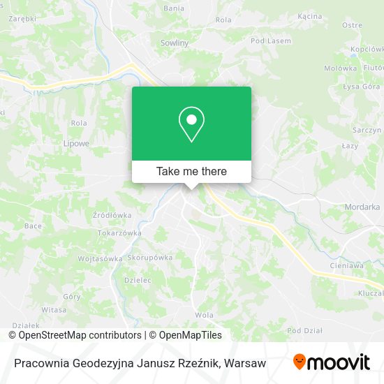 Pracownia Geodezyjna Janusz Rzeźnik map