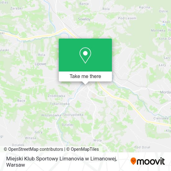 Карта Miejski Klub Sportowy Limanovia w Limanowej