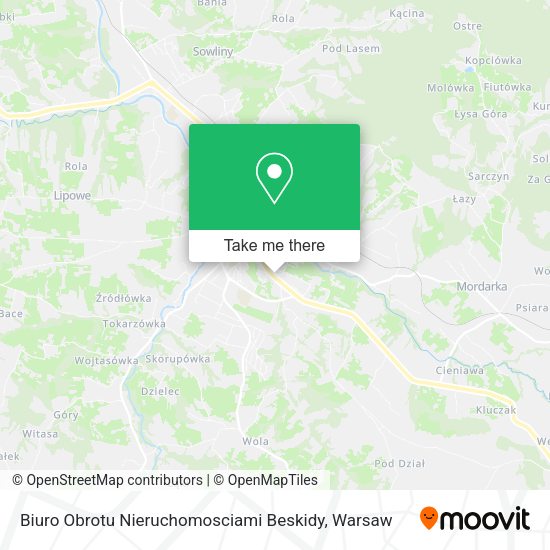 Biuro Obrotu Nieruchomosciami Beskidy map