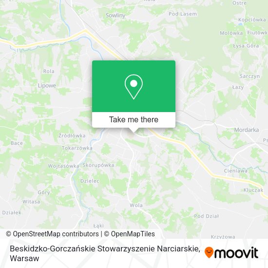 Beskidzko-Gorczańskie Stowarzyszenie Narciarskie map