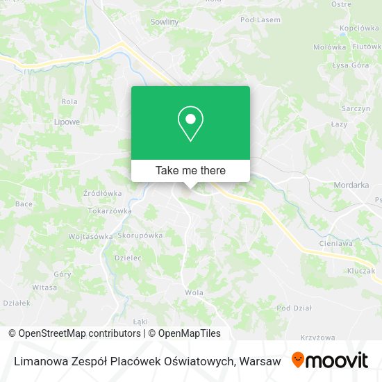 Limanowa Zespół Placówek Oświatowych map