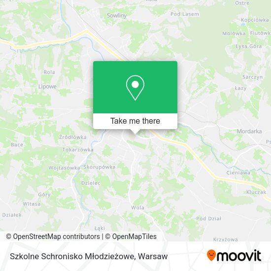 Szkolne Schronisko Młodzieżowe map