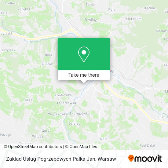 Zaklad Uslug Pogrzebowych Palka Jan map