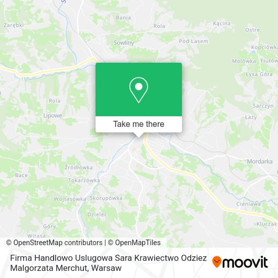 Firma Handlowo Uslugowa Sara Krawiectwo Odziez Malgorzata Merchut map