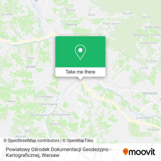 Карта Powiatowy Ośrodek Dokumentacji Geodezyjno - Kartograficznej