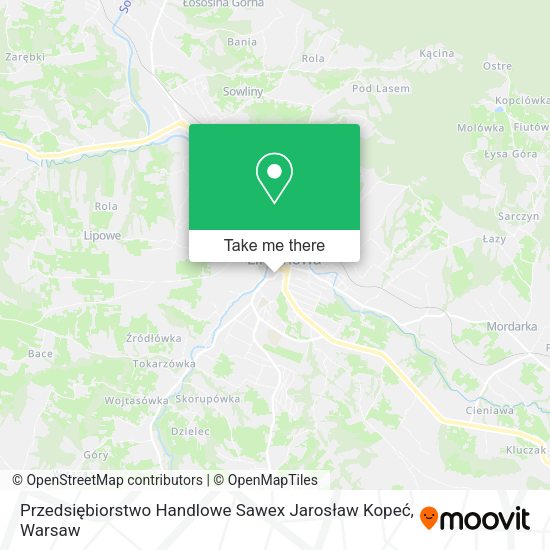 Przedsiębiorstwo Handlowe Sawex Jarosław Kopeć map