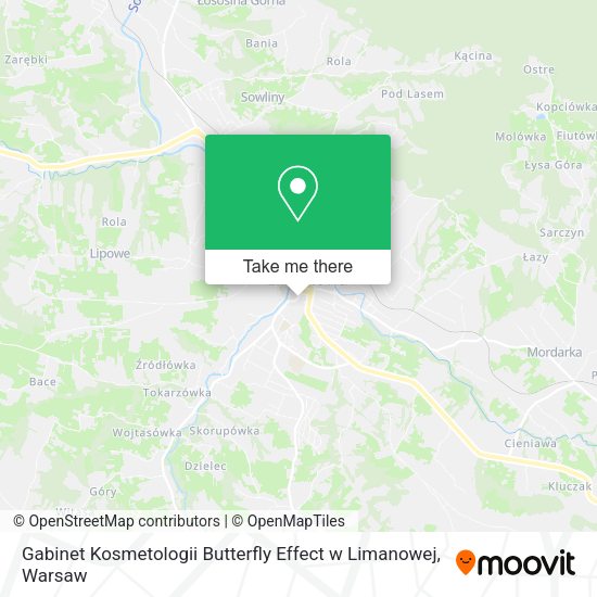 Gabinet Kosmetologii Butterfly Effect w Limanowej map