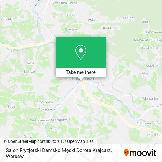 Карта Salon Fryzjerski Damsko Męski Dorota Krajcarz