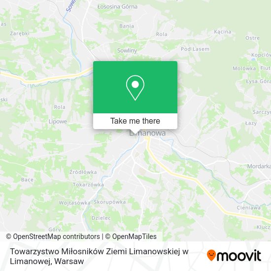 Towarzystwo Miłosników Ziemi Limanowskiej w Limanowej map