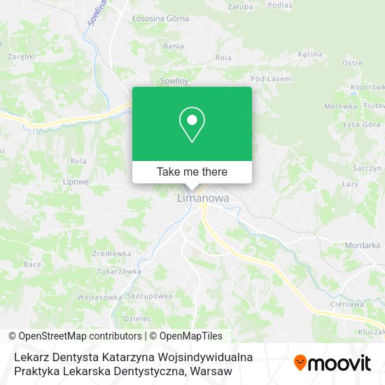 Lekarz Dentysta Katarzyna Wojsindywidualna Praktyka Lekarska Dentystyczna map