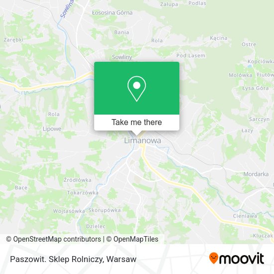 Paszowit. Sklep Rolniczy map