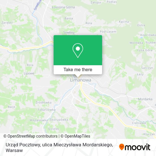 Urząd Pocztowy, ulica Mieczysława Mordarskiego map