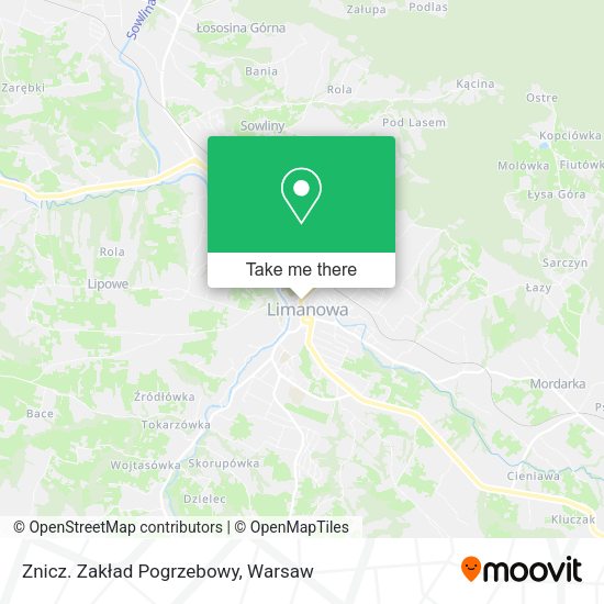 Znicz. Zakład Pogrzebowy map