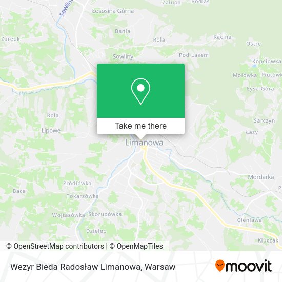 Wezyr Bieda Radosław Limanowa map