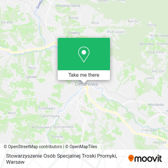 Карта Stowarzyszenie Osób Specjalnej Troski Promyki