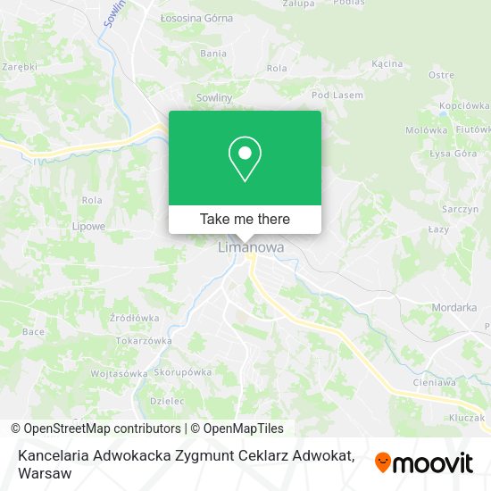 Карта Kancelaria Adwokacka Zygmunt Ceklarz Adwokat