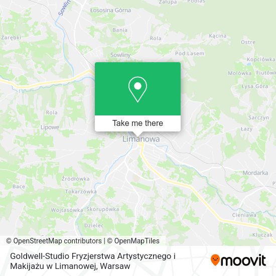 Goldwell-Studio Fryzjerstwa Artystycznego i Makijażu w Limanowej map