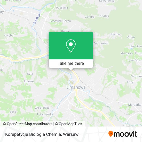 Korepetycje Biologia Chemia map