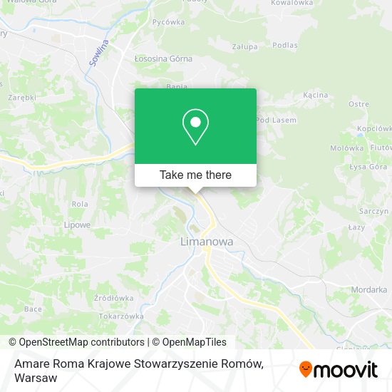 Amare Roma Krajowe Stowarzyszenie Romów map