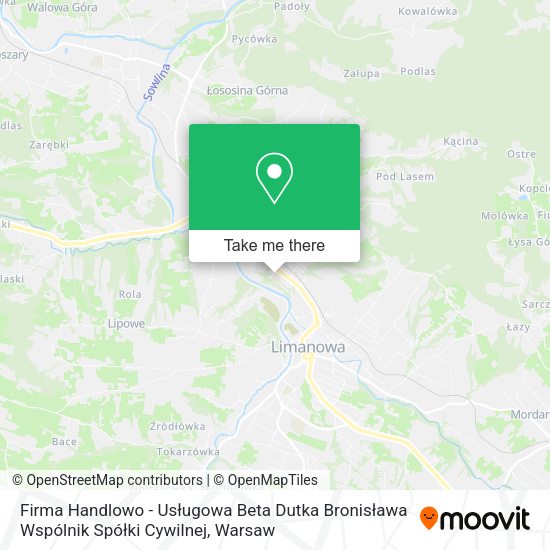 Firma Handlowo - Usługowa Beta Dutka Bronisława Wspólnik Spółki Cywilnej map