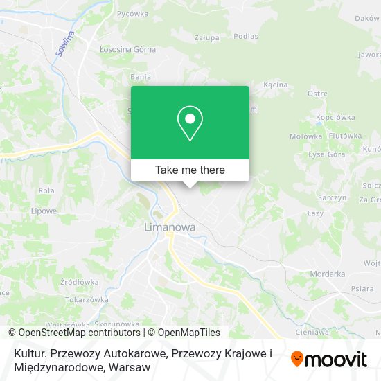 Kultur. Przewozy Autokarowe, Przewozy Krajowe i Międzynarodowe map